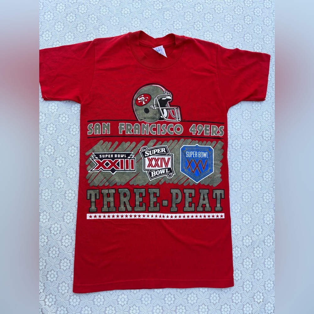 Vintage 1990 San Francisco 49ers Red Tee size S